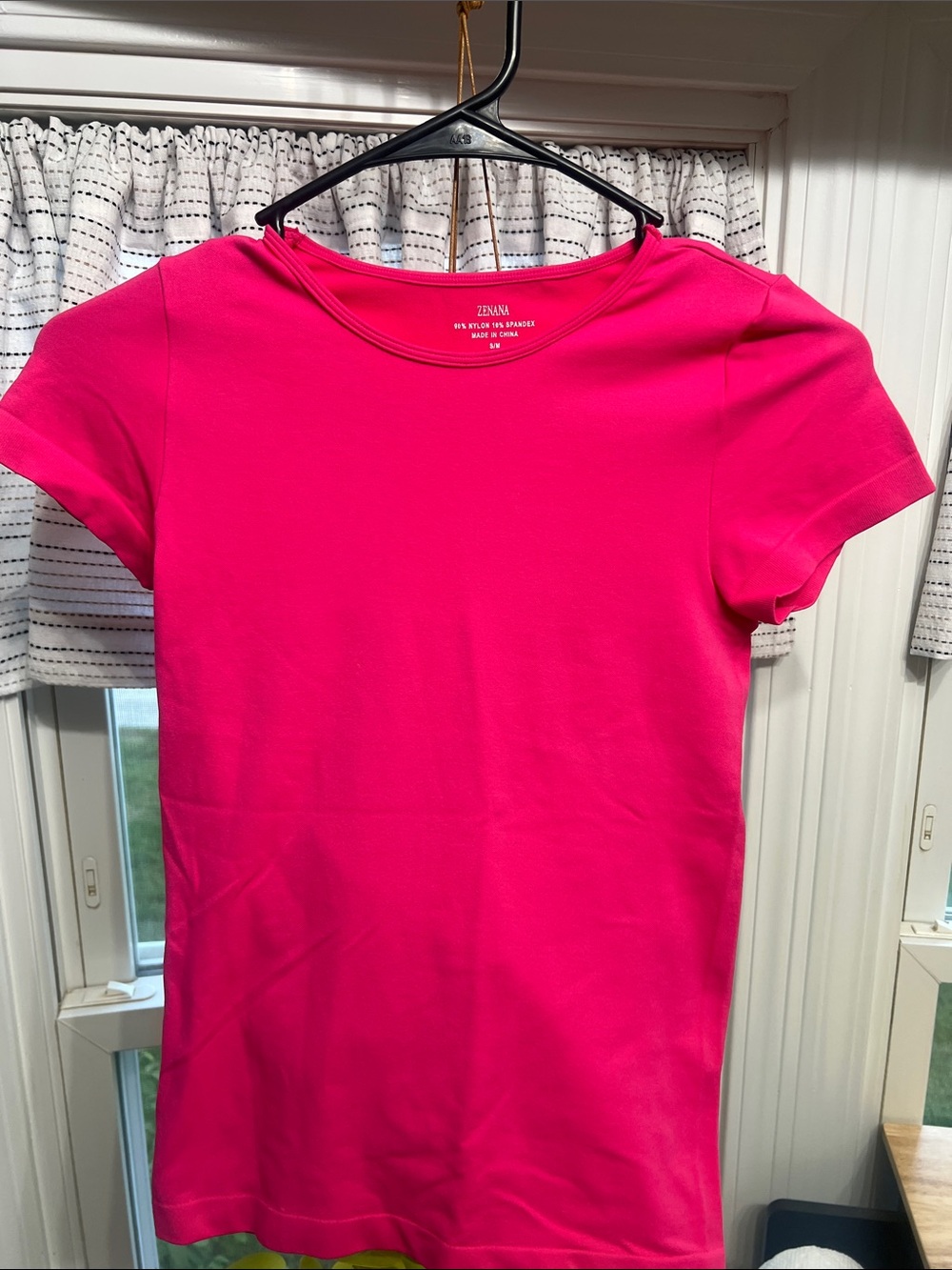 Zenana Outfitters Vibrant Hot Pink Crewneck Top
